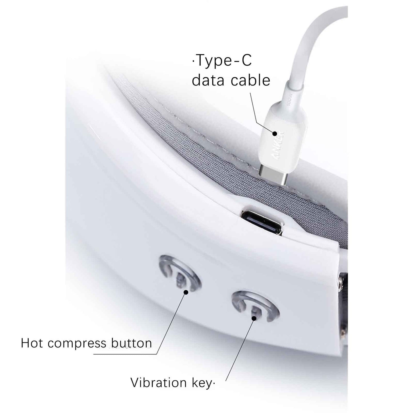 Eye Massager with Heat, 5 Massage Modes Bluetooth Music Heated Massager for Migraines, Relax and Reduce Eye Strain Dark Circles Eye Bags Dry Eye Improve Sleep, Ideal Gifts for Wom