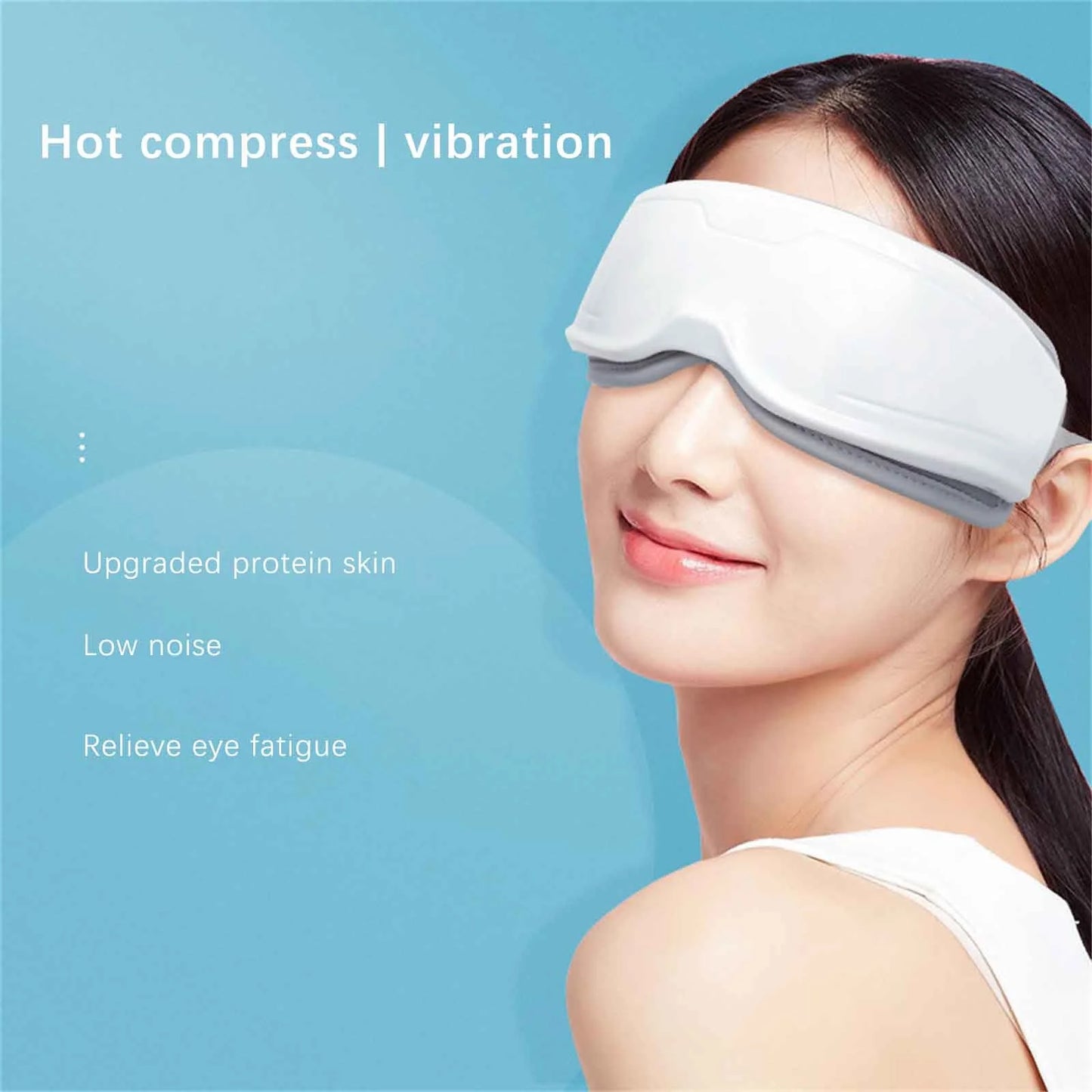 Eye Massager with Heat, 5 Massage Modes Bluetooth Music Heated Massager for Migraines, Relax and Reduce Eye Strain Dark Circles Eye Bags Dry Eye Improve Sleep, Ideal Gifts for Wom