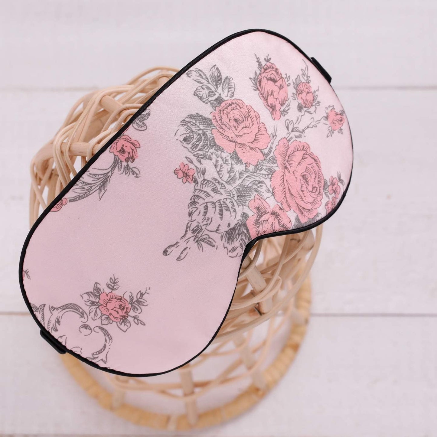 100% Pure Silk Eye Mask - Sleep Eye Cover in Floral Colors (#1)